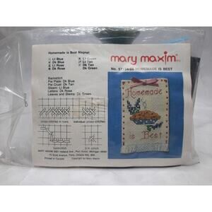 Vintage Mary Maxim Cross Stitch Magnet Kit Homemade Is Best 57134-06